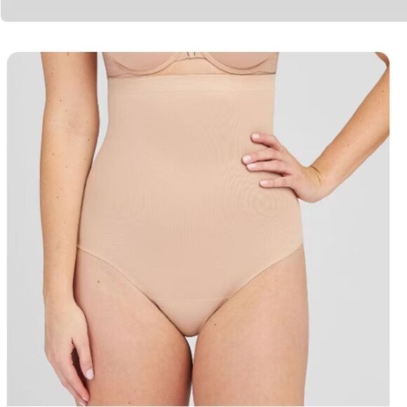 ASSETS by SPANX Flawless Finish High-Waist Shaping Thong, Beige, Size 1X, NWT - Picture 1 of 9